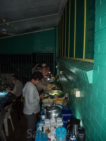 Salamaua - dinner is served, local food